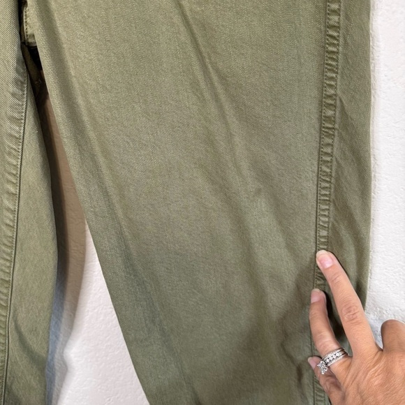 J Crew Zip Up Seaside Pants Olive Green Lightweight Casual Bottoms AJ454 Size 10 - Picture 3 of 13